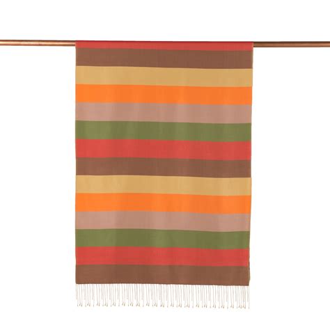 Block Striped Silk Scarf Model 05 | Ipekevi