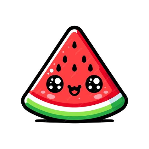 Cute watermelon vector illustration | Premium Vector