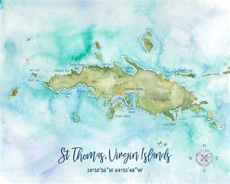 St Thomas Virgin Islands Map