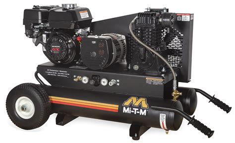 Mi-T-M 8 Gal Single Stage Industrial Air Compressor/Generator Combo ...