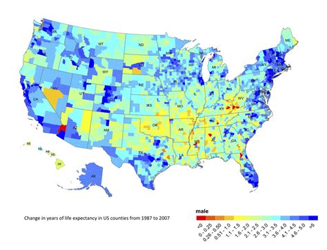Image result for Life Expectancy by County Map