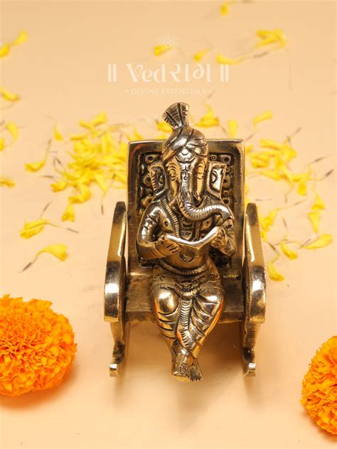 Brass Chair Ganesha | Best Ram Idols | Vedraag – Vedraag Divine Essentials