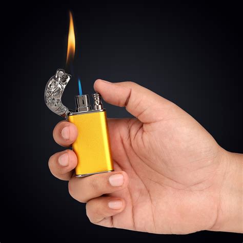 First Dot Double Flame Luxury Windproof Lighter Gift for Men - Pocket