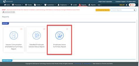 Generate an Employee Leave Summary Report