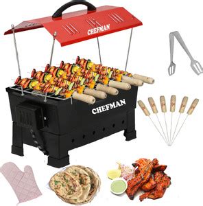Chefman 1200W Portable BBQ, 2-in-1 for Travel, Home, Camping Adventures ...