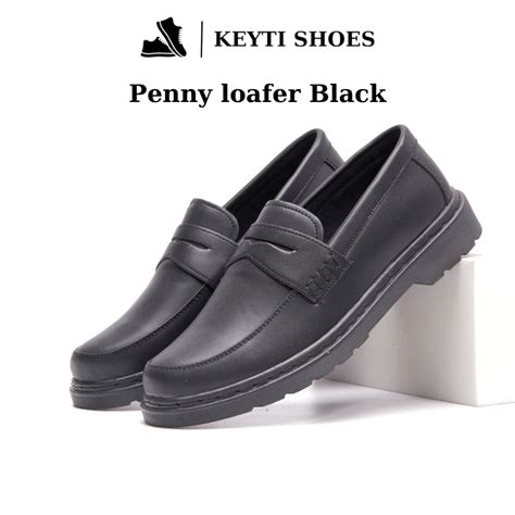 Penny Loafer Black Full Grain Leather Shoes, Son Tung Shoes with Sole 4 ...