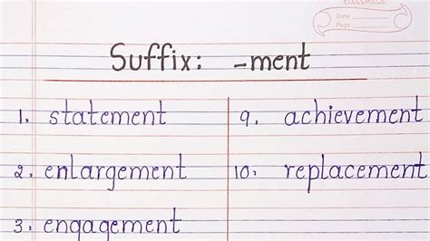 Suffix : -ment - YouTube
