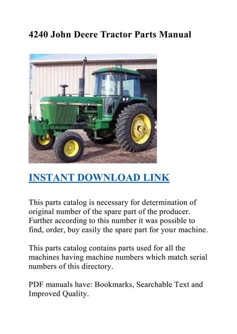 Detailed Diagrams for Tractor Parts of John Deere Models - Wiring ...