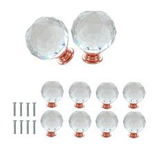 JP Hardware Shwetail Crystal Glass Cabinet Golden Knobs (Rose Gold ...