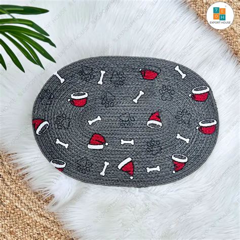 Christmas Themed Polyester Printed Table Placemat, Size:39cm (19 ...