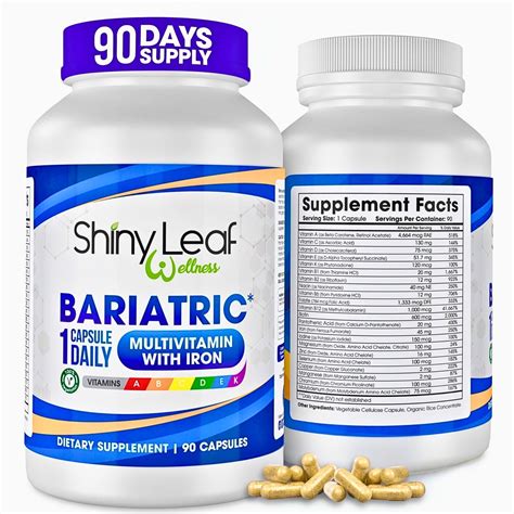 Shiny Leaf Bariatric Multivitamin with Iron - 45 mg India | Ubuy