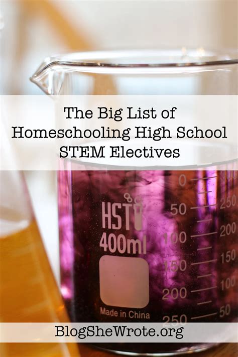 The Big List of Homeschooling High School STEM Electives - Blog, She Wrote