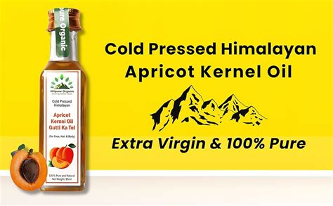 Buy Hillpure Organic Cold Pressed Himalayan Apricot Kernel oil, 100% ...