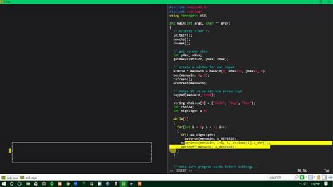 Ncursesmenu Example 的图像结果