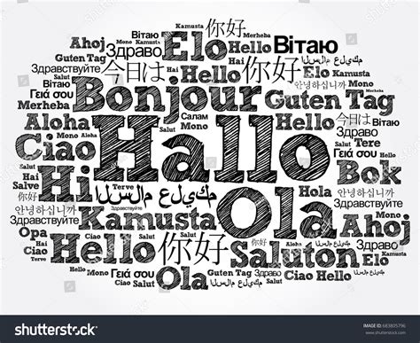 Hello In Many Languages Poster