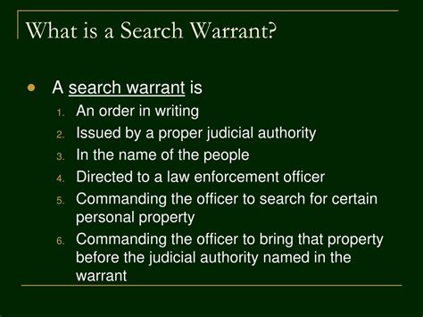 PPT - Essential Guide to Search Warrants in Criminal Procedure ...