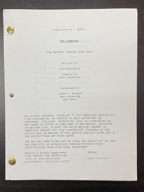 Image result for The Simpsons Episode Script