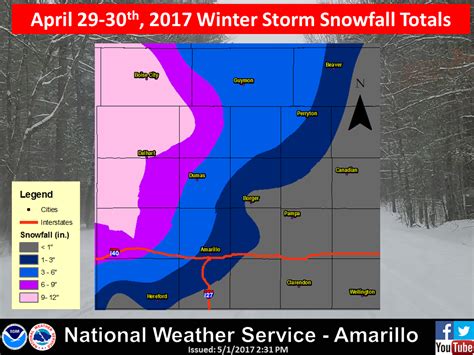 Rare Late April Snowfall and Blizzard