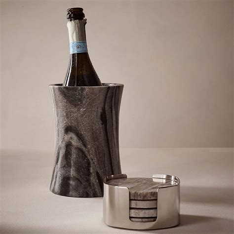 Matteo Grey Marble Wine Chiller | CB2 Canada