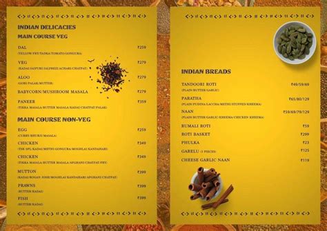 Menu at Telangana Spice Kitchen Bar & Grill, Hyderabad, 8/2/293/82/49/A