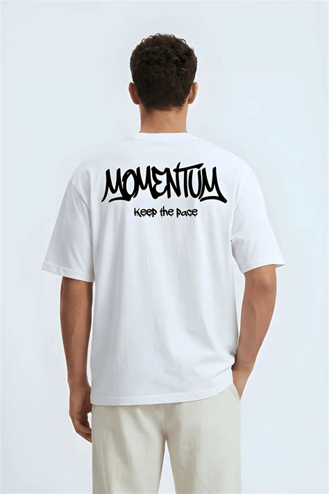 Relaxed Fit "Momentum" White T‑Shirt for Men | The Litt