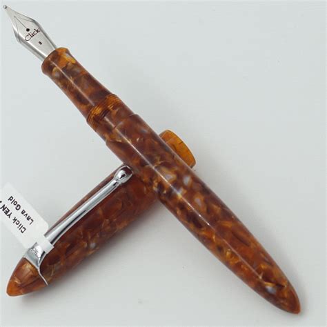 Click YEN Lava Gold Color Acrylic Body And Cap Silver Color Clip No 35 ...