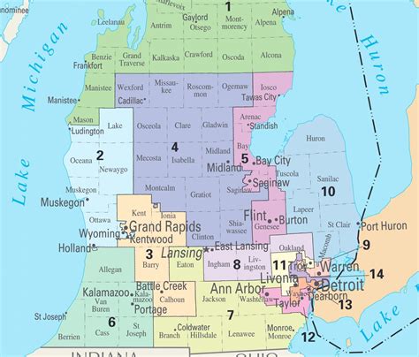Michigan Voting District Map