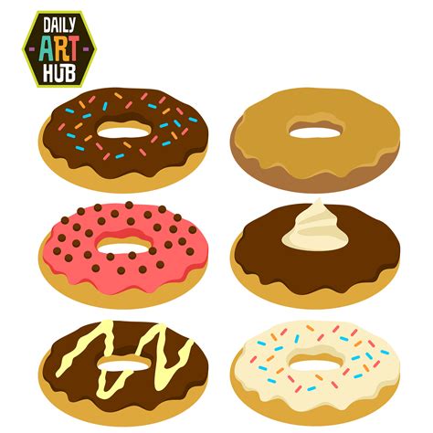 Delicious Donuts Clip Art Set – Daily Art Hub // Graphics, Alphabets & SVG