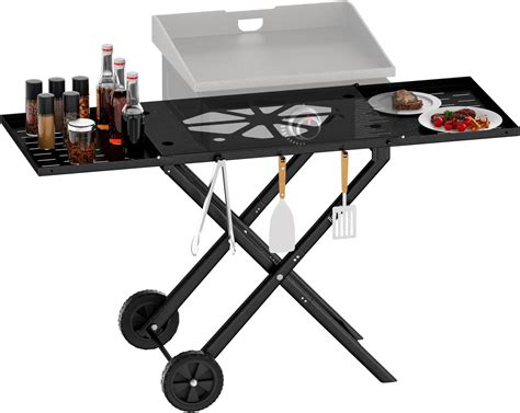 Amazon.com: Raweao Universal Portable Grill Table - Folding Grill ...