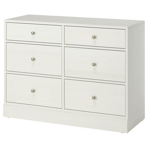 HAVSTA chest of 6 drawers, white, 121x47x89 cm (475/8x181/2x35") - IKEA