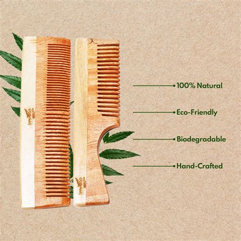 Buy IMVELO NEEM WOODEN COMBS FOR HAIR GROWTH PROTECT FROM HAIRFALL ...