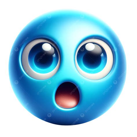 Shocked Emoji Blue Face Surprised Look, Shocked Emoji, Blue Face ...