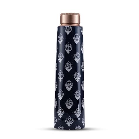 Veda Essentials 100% Pure Copper Water Bottle – Stylishly Printed ...