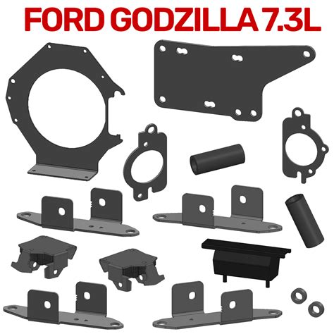 Ford 7.3L Godzilla Engine Mounting Kit (For Mechman Running Engine Stand) - Mechman Alternators
