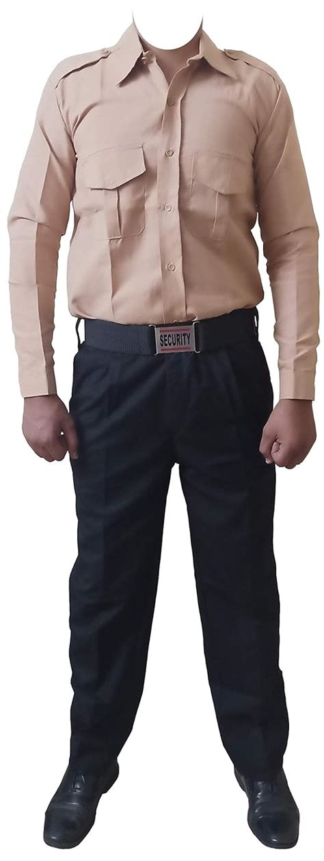 Buy REGALIA Men's Security Guard Uniform (Brown Shirt Black Trouser 40 ...