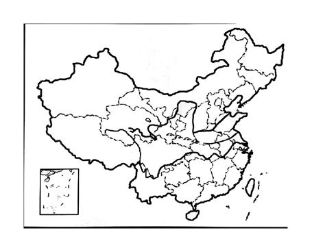 中国政区图(黑白可打印)_word文档在线阅读与下载_免费文档