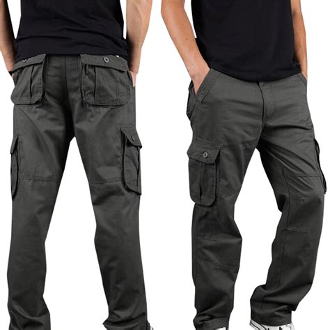 cllios Mens Cargo Pants Big and Tall Multi Pockets Pants Work Work ...