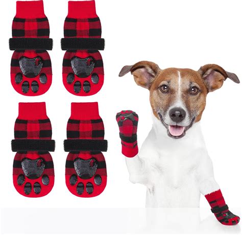Amazon.com : SCENEREAL Anti Slip Dog Socks for Hot/Cold Pavement ...