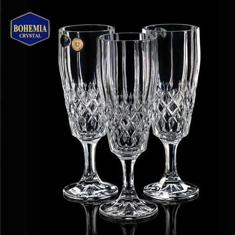 Хрустальные бокалы для шампанского BOHEMIA Crystal Angela 6 шт Набор ...