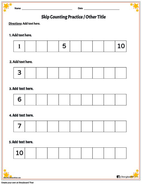 Storyboard That: Free Skip Counting Worksheets