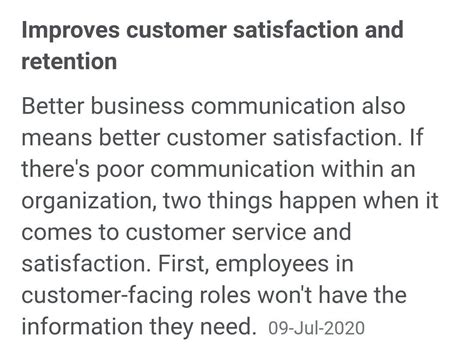 i. Business communication helps in providing information to customers ...