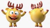 3D model GoGoRiki Moose Character Happy Pose | 3D Molier International