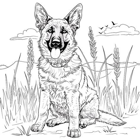Shepherd dog coloring Images - Free Download on Freepik