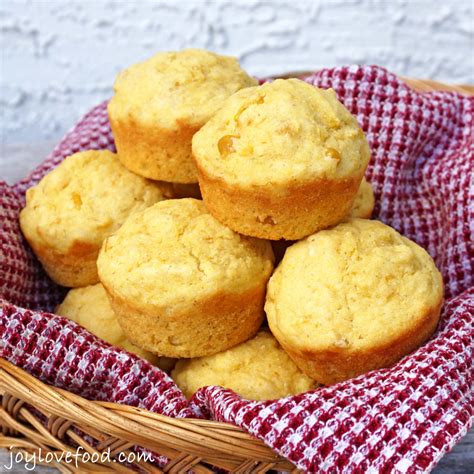 Creamed Corn Cornbread Muffins - Joy Love Food