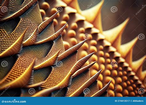 Close-up of Stegosaurus Scales, with Its Unique Pattern and Texture Visible Stock Image - Image ...