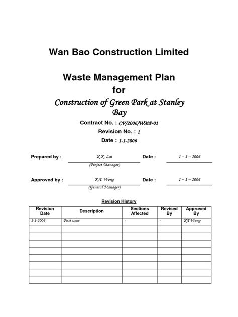 Image result for Waste Management Plan