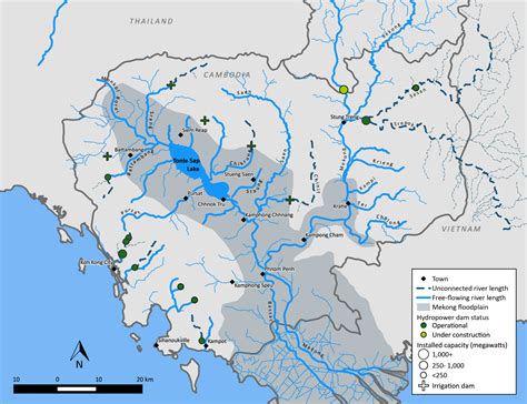 Mekong River Yellow Map