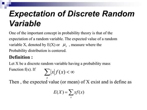 Image result for Exaample for Expectation of a Descrete Random Variable