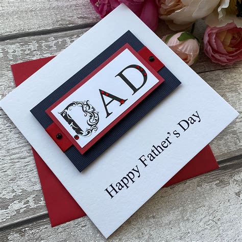 Handmade Father’s Day Card 'DAD' - Handmade Cards -Pink & Posh