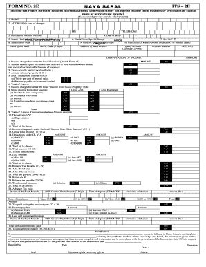 Fillable Online The Income Tax Act, 1962 - Form No. 2e - Think Legal ...